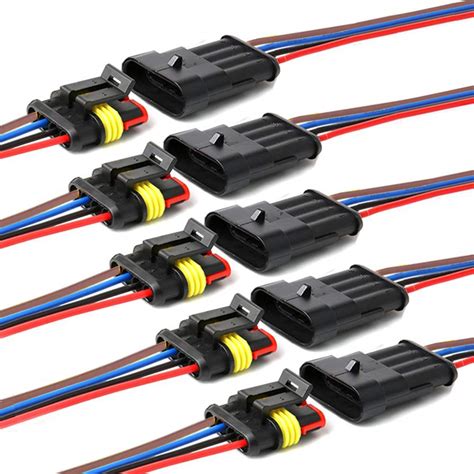 4 wire waterproof electrical connectors